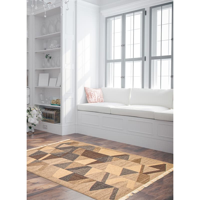 Ankara FW Beige Kilim 5'2" x 8'0" - 5'2 x 8'0