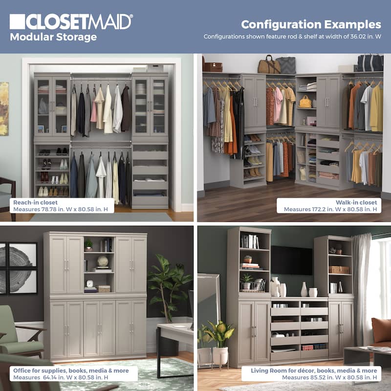 ClosetMaid Modular Storage 21.38-inch W 8-Shelf Shoe Tower Wood Closet System