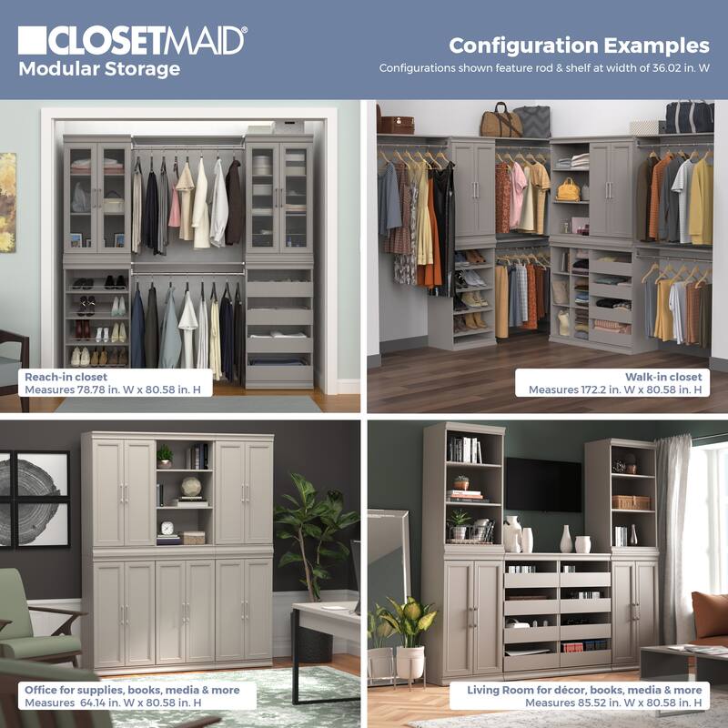 ClosetMaid Modular Storage Top Shelf & Hang Rod Kit