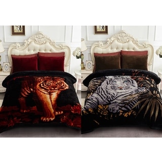 Plush Raschel Korean Printed Fleece Blanket - On Sale - Bed Bath & Beyond -  32710835