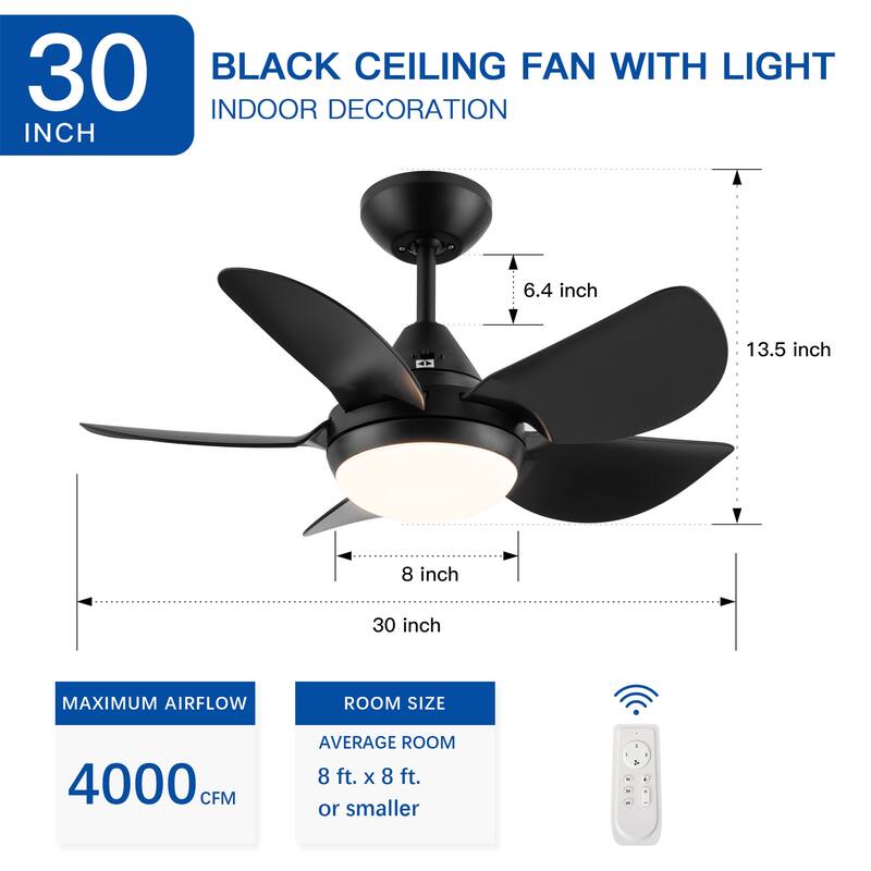 30 In Intergrated LED Ceiling Fan Lighting with Blade