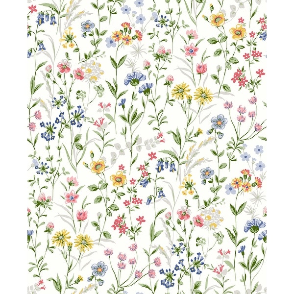 NextWall Wildflowers Peel and Stick Wallpaper Overstock 34020218