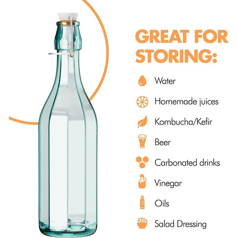 Amici Home Faceted Hermetic Glass Bottle