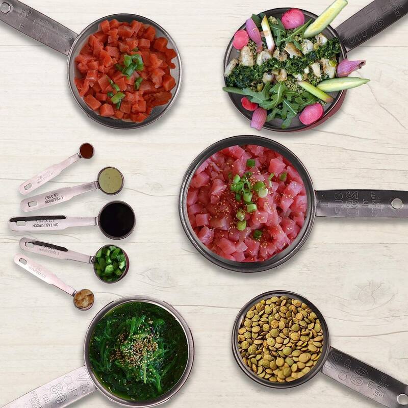 YBM Home 5-Piece Stainless Steel Stackable Measuring Cups