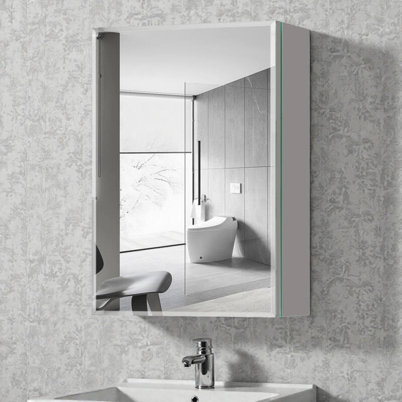 20x26 Inch Aluminum Medicine Cabinet with Mirror, Recessed or Surface Mount, Adjustable Glass Shelves Bathroom