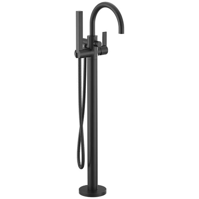 Moen Cia Floor Mounted Tub Filler with Built-In Diverter - Includes - Matte Black