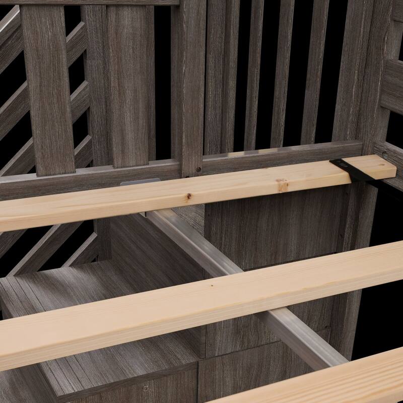 Max and Lily Twin Size Low Loft with Stairs