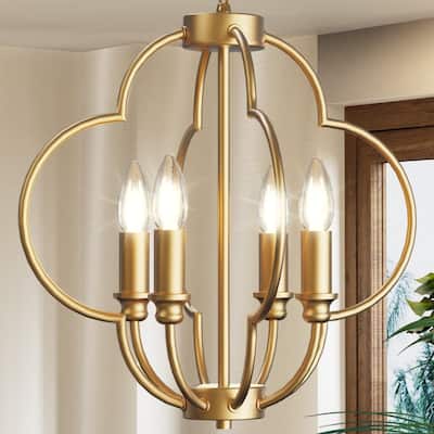 16.5'' 4-Light Gold Chandelier Light Fixture