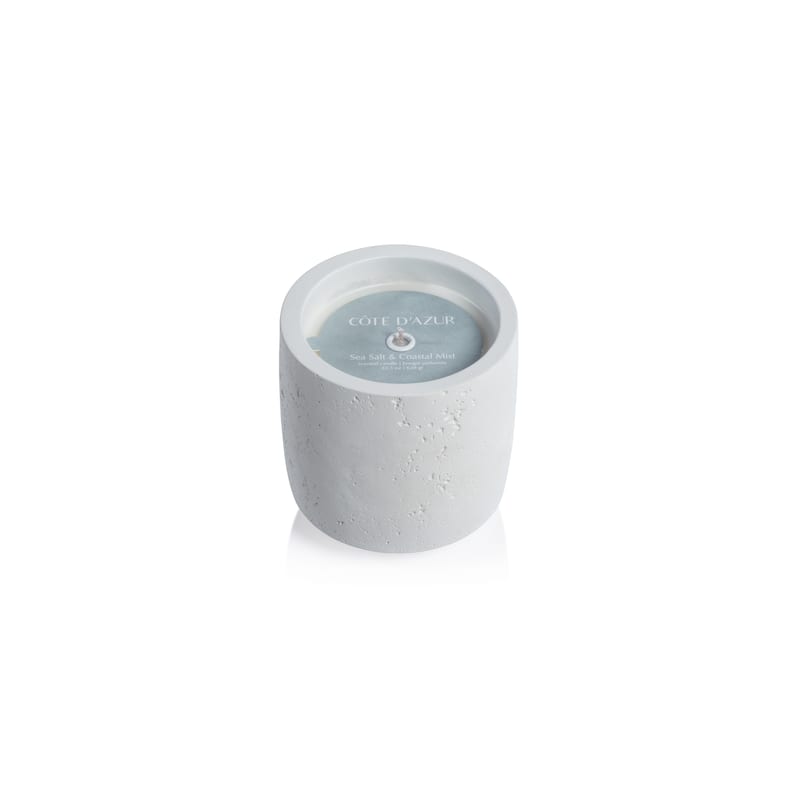 Cote d'Azur White Concrete Candle, Sea Salt & Coastal Mist