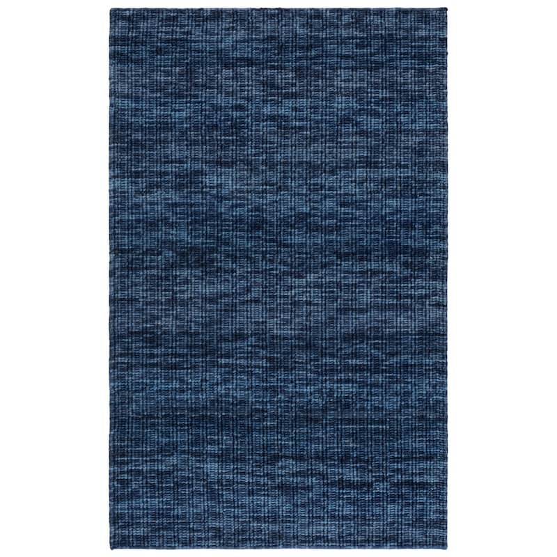 SAFAVIEH Handmade Natural Fiber Couture Mattie Wool Rug - 6' Square - Navy/Blue