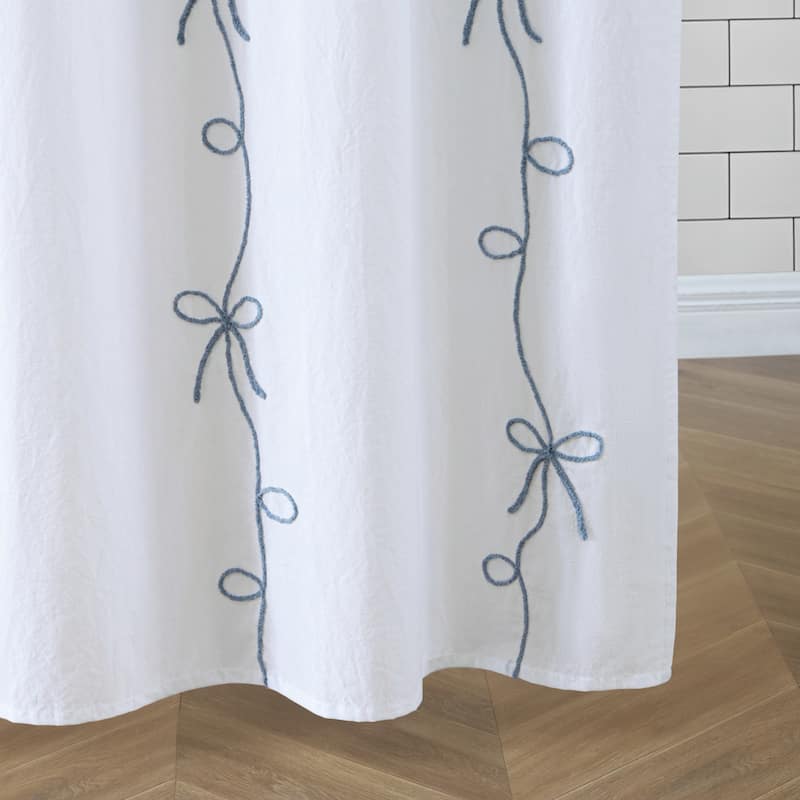 Peri Home Sasha Bows Shower Curtain