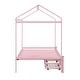 preview thumbnail 12 of 30, Metal House-Shaped Platform Bed with 2 Drawers, Convertible Twin XL to King Size Bed Frame for Bedroom, Apartment