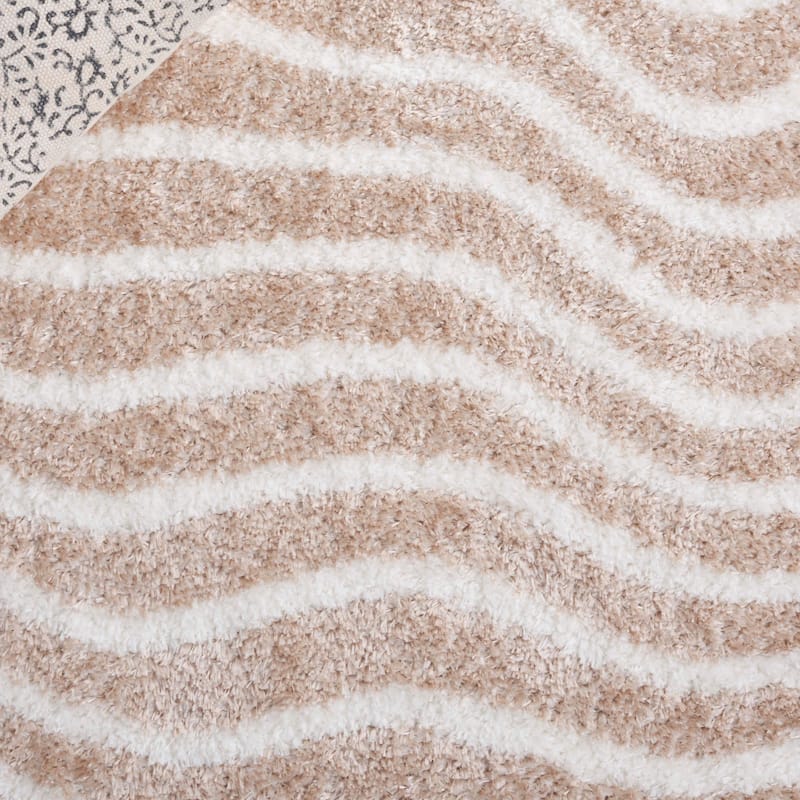 SAFAVIEH Tahoe Rica Shag Modern Stripe 1.2-inch Thick Rug