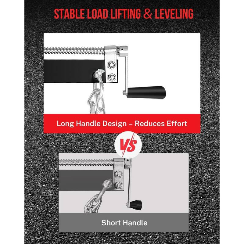 2-Ton Shop Crane, Hydraulic Folding Engine Hoist w/6 Steel Casters
