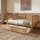 preview thumbnail 31 of 40, Wooden Rattan Daybed with 2 Drawers or Trundle Walnut&2 Drawers - Full