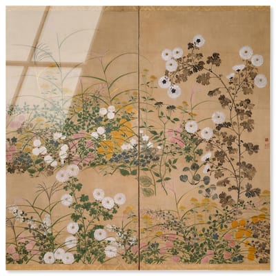 Flowering Plants in Autumn Acrylic by Art Remedy, Ready to Hang