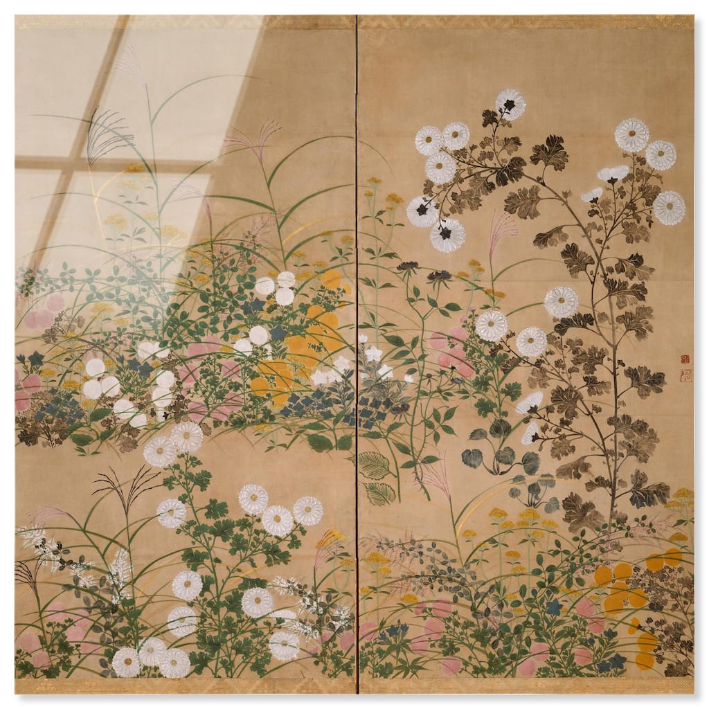 Flowering Plants in Autumn Acrylic by Art Remedy, Ready to Hang