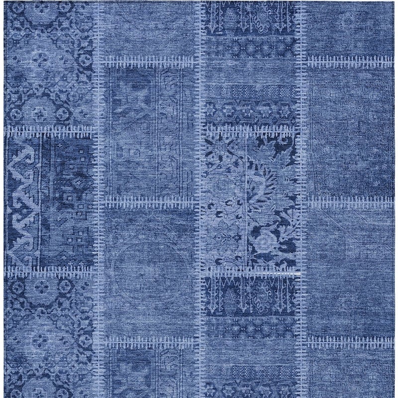HomeRoots Patchwork Transitional Rectangle Outdoor Rug