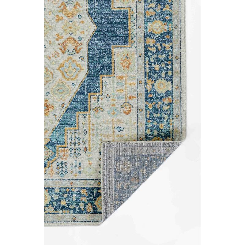 ECARPETGALLERY Machine Woven Kinsley Navy Area Rug