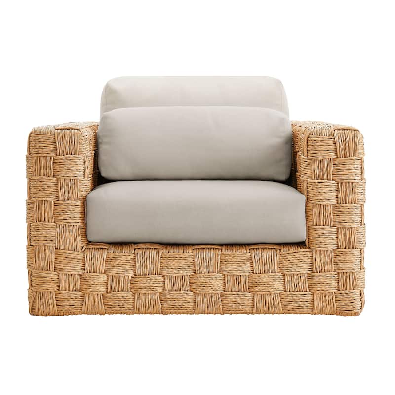 Thames Outdoor Patio Wicker Outdoor Patio Rattan Armchair
