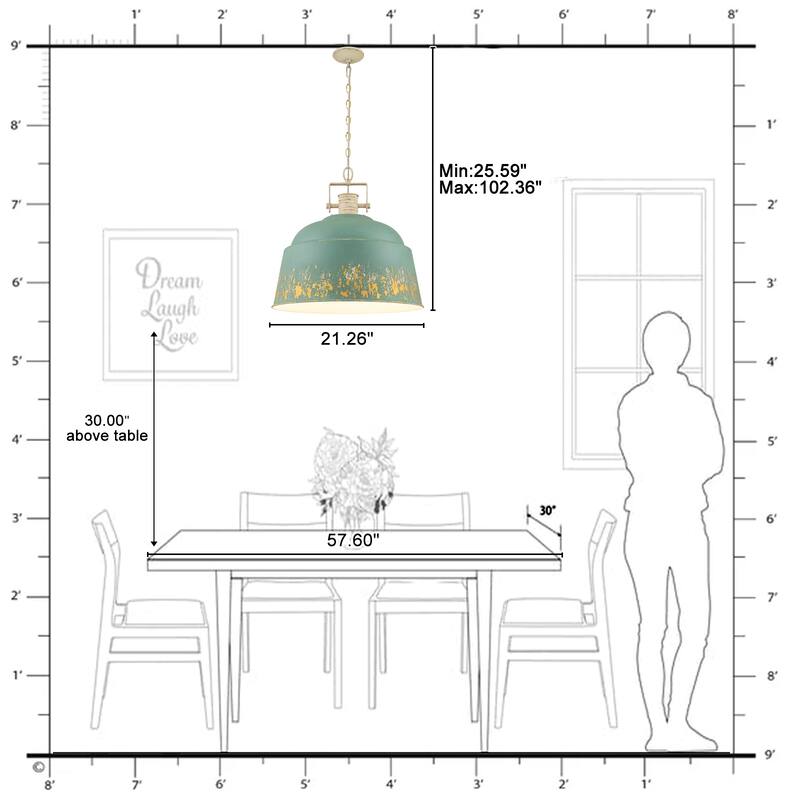 3-Light Industrial Pendant Light with Distressed Metal Dome Shade - 3-Lights