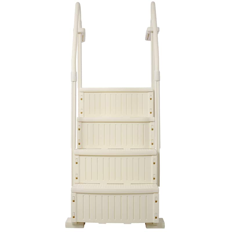 Heavy Duty Pool Ladder, 4-Step Safety with Handrails, 400lb Capacity