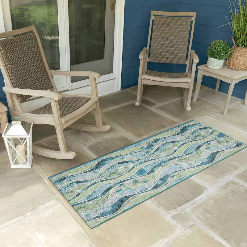 Liora Manne Esencia Wave Indoor/Outdoor Mat - 1'11" x 4'11"