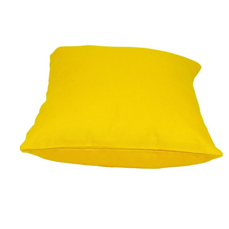 Rectangular Cotton Throw Pillow with Zipper - 18" - Mustard Yellow
