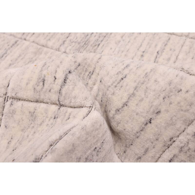 ECARPETGALLERY Hand-knotted Looma Light Grey Wool Rug - 8'3 x 9'11