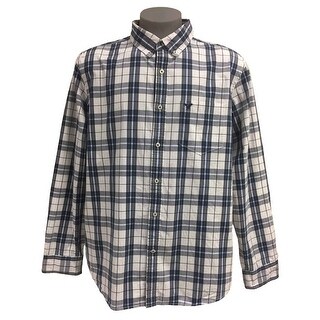 Shop American Eagle Men S Long Sleeve Athletic Fit Cotton Plaid