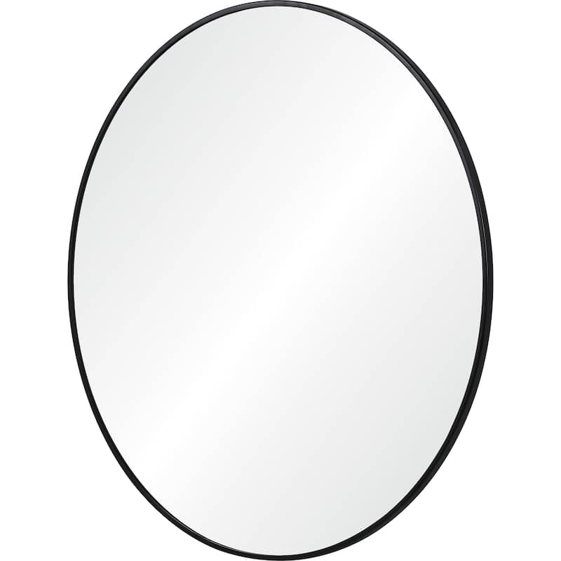 Renwil Claribel Round Modern Wall Mirror - Black - Medium