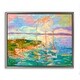 preview thumbnail 22 of 25, Stupell Vivid Abstract Coast with Boats Framed Floater Canvas Wall Art Design By Dorothy Fagan 21 x 17 - Grey