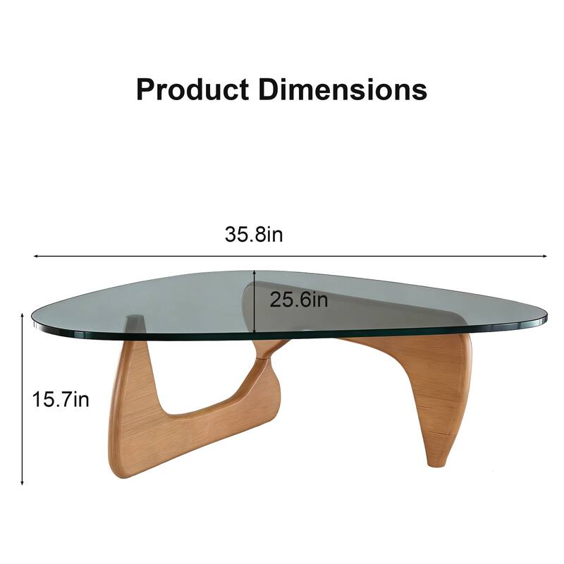 Modern Glass Coffee Table, Mid Century Modern Coffee Table, Sleek Coffee Tables, Suitable for Bedroom Living Room