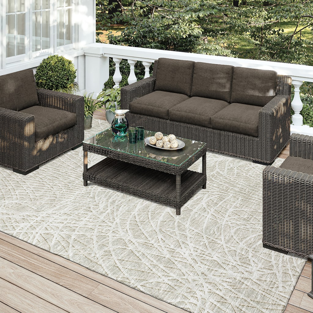 Indoor/Outdoor Rylee Abstract Washable Rug