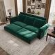 preview thumbnail 2 of 7, Chesterfield Sofa,93.7" King Pull Out Sofa Bed,3-in-1 Velvet Convertible Sleeper Sofa with Nailhead Trim & Rolled Arm