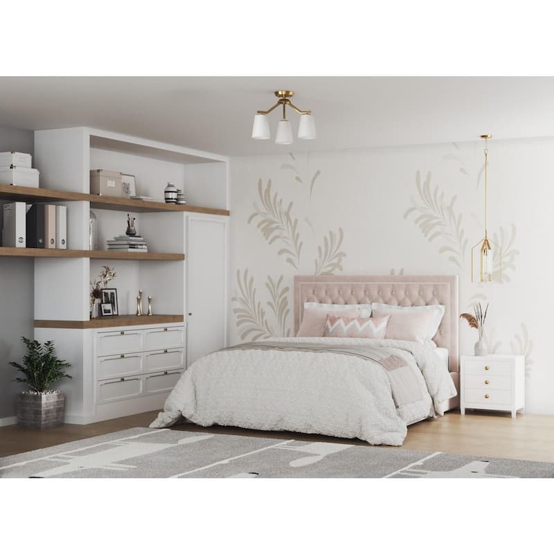 Vertex Collection One-Light Brushed Gold Clear Glass Contemporary Foyer Light - 12 in x 12 in x 22.5 in