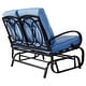 preview thumbnail 11 of 10, Costway Glider Outdoor Patio Rocking Bench Loveseat Cushioned Seat