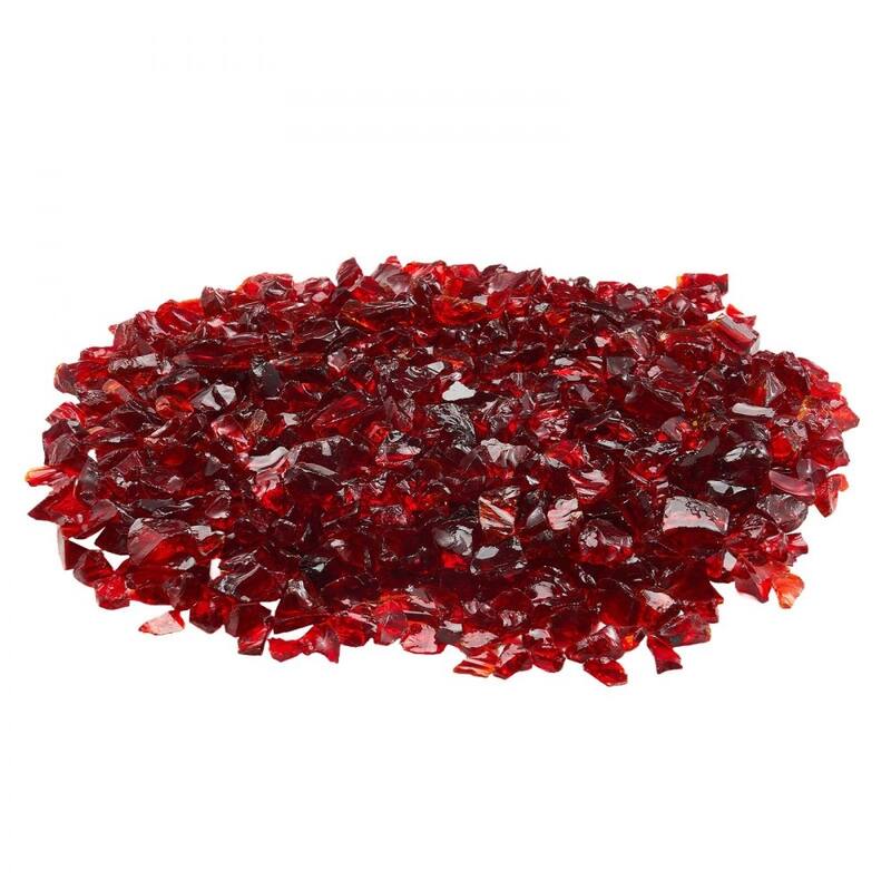 Red Fireproof Glass Blocks Heat Resistant for Fire Pits - 3/4 inch