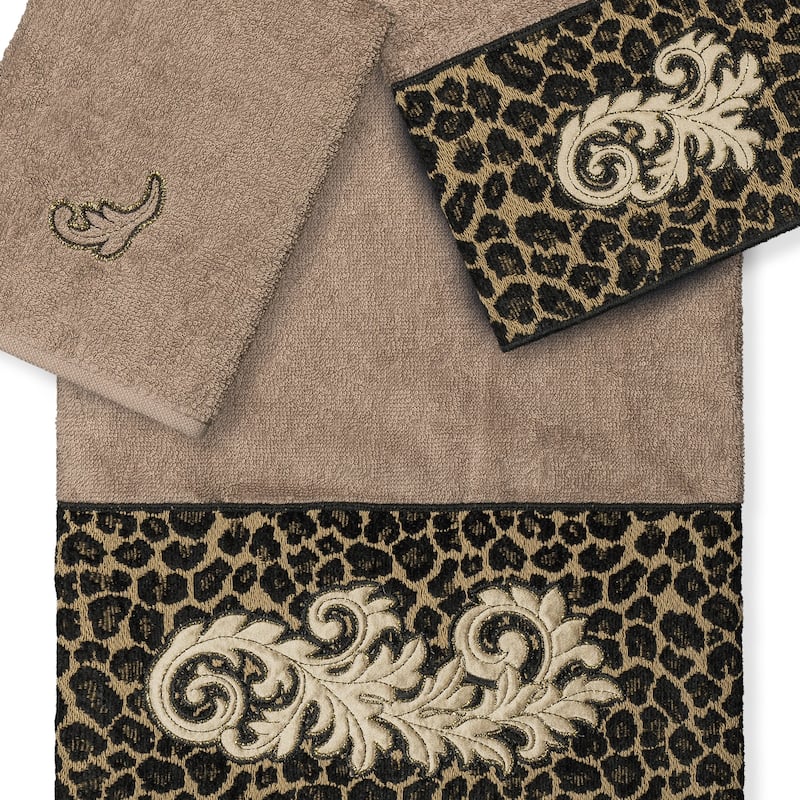 Authentic Hotel and Spa 100% Turkish Cotton April 3PC Embellished Towel Set