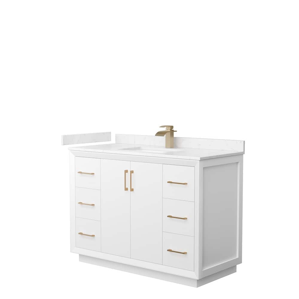 Strada 48-Inch Single Vanity Set, Cultured Marble Top
