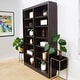 preview thumbnail 6 of 15, Concepts in Wood Double Wide Wood Bookcase, 12 Shelf, 84 inch Tall