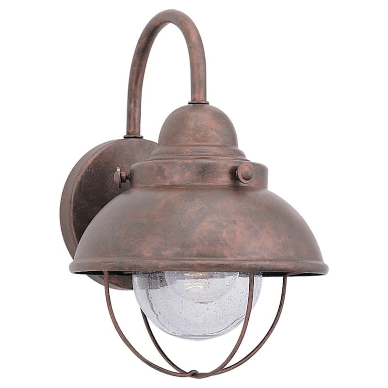 Roseto Calhoun Single Light 11" Tall Outdoor Wall Sconce - Weathered Copper