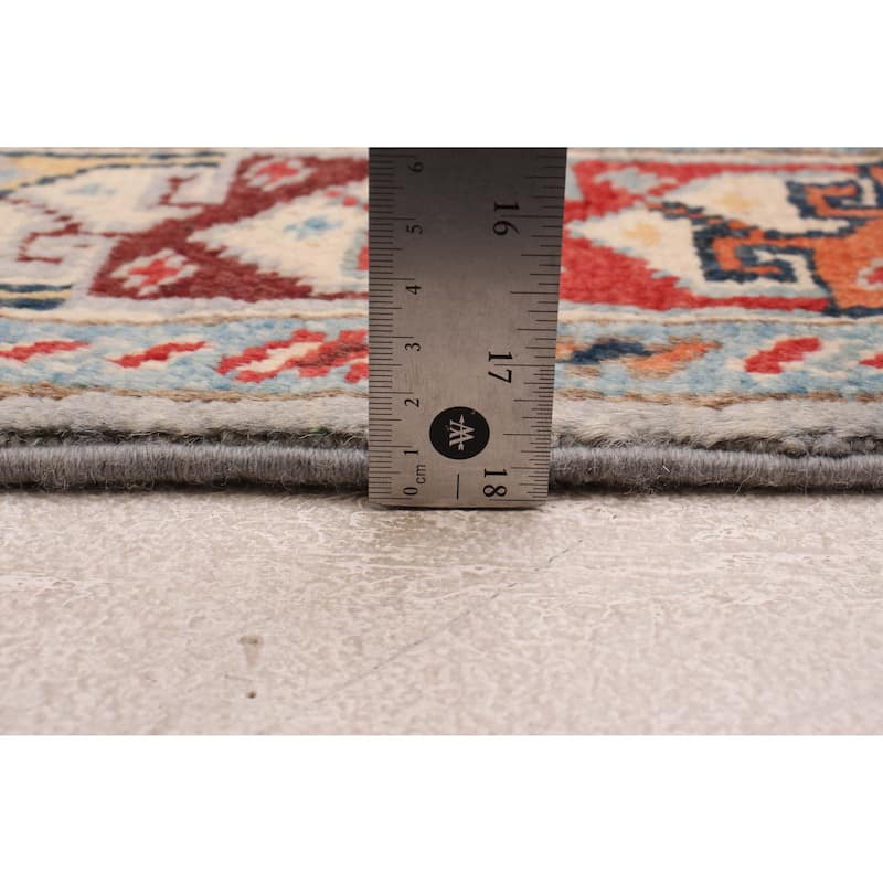 ECARPETGALLERY Hand-knotted Uzbek Ghazni Grey Wool Rug - 2'8 x 9'8