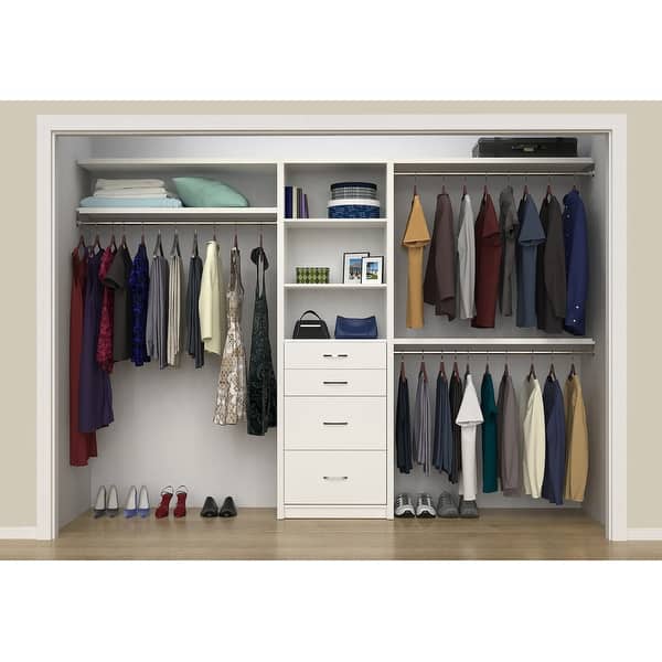 ClosetMaid SpaceCreations 50 to 121-inch Wide Closet Organizer System ...