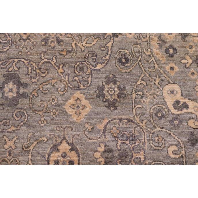 Bohemian Ziegler Madeline Blue Gray Hand-Knotted Wool Rug - 7'9'' x 10'3''