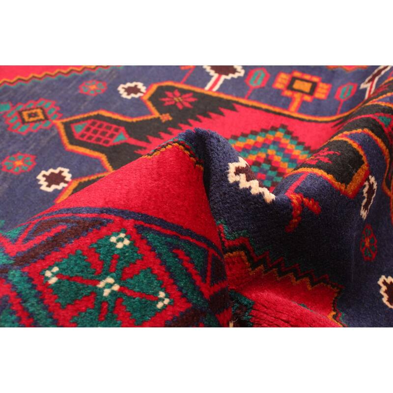 ECARPETGALLERY Hand-knotted Teimani Dark Navy Wool Rug - 2'11 x 5'0