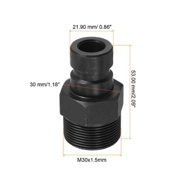 1 Set M14 X 1.5mm Hydraulic Quick Connect Coupler - Female Thread, Carbon Steel 6 thumbnail image