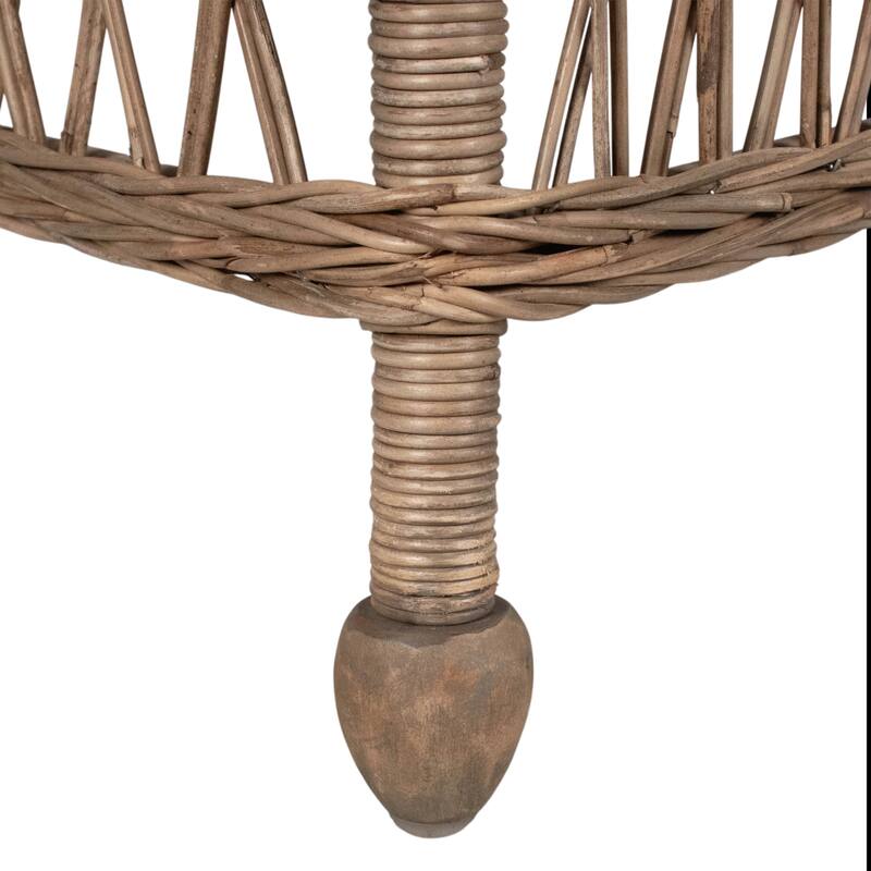 Natural Rattan Cushioned Dining Accent Chair by East at Main