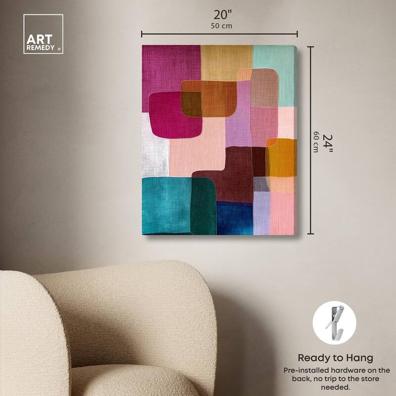 Color Block Cadence III Canvas by Art Remedy, Gallery Wrapped