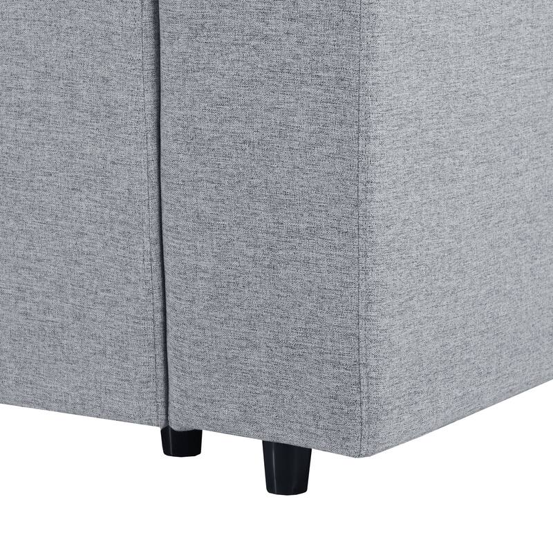 Large U-Shape Sectional Sofa with 4 Pillow, 6 Seat Modern Sofa with Removable Ottomans Upholstered Deep Seat Couches